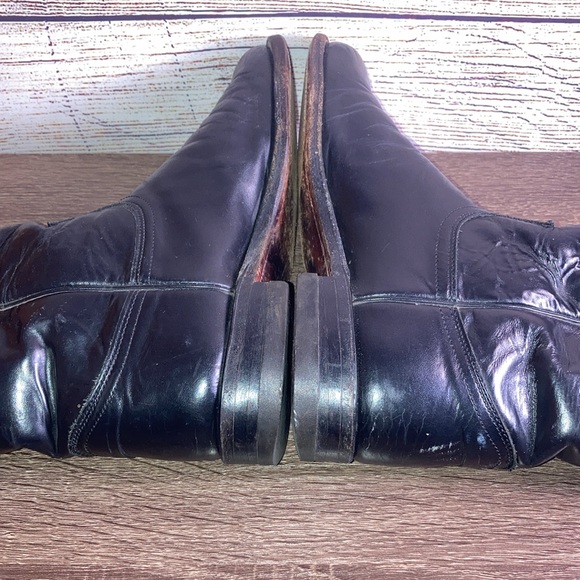 Womens Vintage Black Justin Boots Roper Size 6.5C (Wide) - Picture 7 of 12